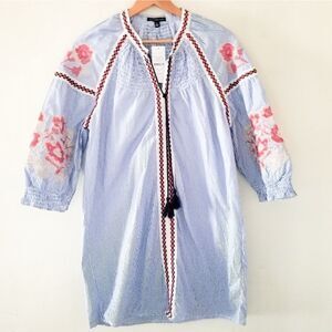 Signature studio dress with embroidery details